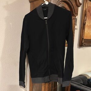 Black & Gray Men's Zip-up Sweatshirt